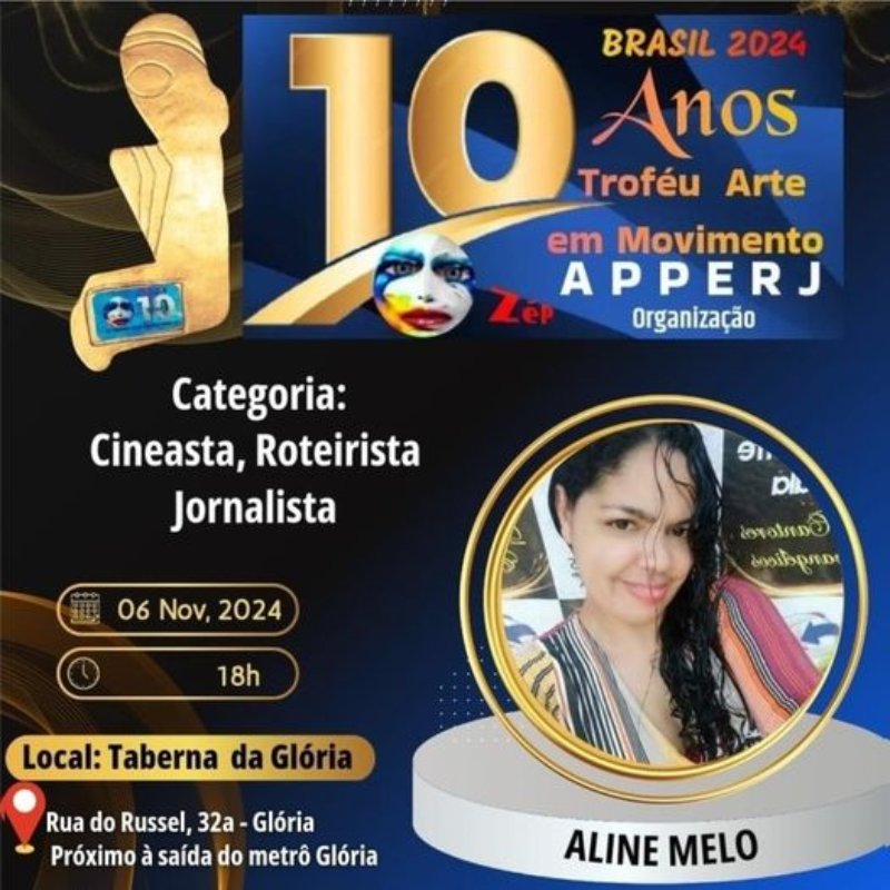 Troféu Arte em Movimento 2024 premiará a cineasta e jornalista Aline Melo