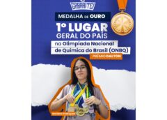 Aluna do Gabarito Educação conquista 1º lugar do Brasil na Olimpíada Nacional de Química e recebe Prêmio Dalton