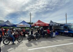 Ação gratuita na Avenida Brasil instala antena que salva vidas de motociclistas